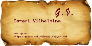 Garami Vilhelmina névjegykártya
